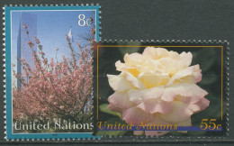 UNO New York 1997 Pflanzen Kirschblüten Rose 730/31 Postfrisch - Unused Stamps