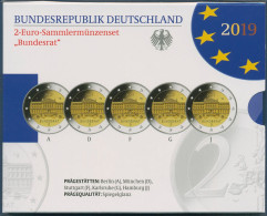 Deutschland 2 Euro 2019 Bundesrat Originalsatz Polierte Platte PP (m2841) - Germany
