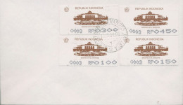 Indonesien 1994 Automat 3, Satz 100/150/300/450, ATM 1.3 FDC (X80238) - Indonesia