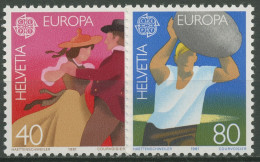 Schweiz 1981 Europa CEPT Folklore Tanz Steinstoßen 1197/98 Postfrisch - Nuovi