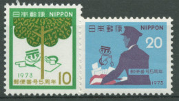 Japan 1973 5 Jahre Postleitzahlen 1183/84 Postfrisch - Unused Stamps