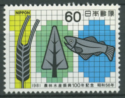 Japan 1981 Landwirtschaft Getreide Wald Fisch 1465 Postfrisch - Neufs