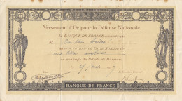 Versement D'or Pour La Défense Nationale 1 Livre Anglaise Du 29 Janvier 1917 - Bonos