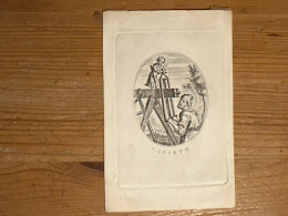 Kopergravure Heiligenprent S. JOSEPH 6*9cm Groot - Collections