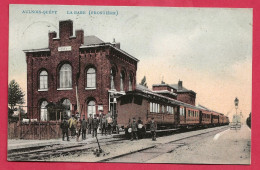 C.P. Aulnois =  La  GARE  FRONTIERE - Quévy