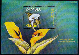 Zm0898a ZAMBIA 2002, SG MS898a Flower, Golden Arum, MNH - Zambia (1965-...)