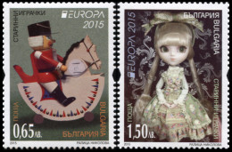 BULGARIA - 2015 - SET OF 2 STAMPS MNH ** - Old Toys - Ungebraucht