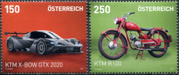 AUSTRIA - 2023 - SET OF 2 STAMPS MNH ** - Transportation - KTM Racing - Neufs