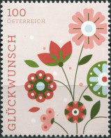 AUSTRIA - 2023 - STAMP MNH ** - Greeting Stamps. Flowers - Neufs