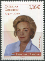ANDORRA [FR.] - 2023 - STAMP MNH ** - Caterina Guerrero (1939-2020), Author - Nuovi