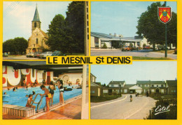 (78) LE MESNIL SAINT DENIS Multivue Eglise Piscine Poste Champmesnil Voiture Auto Car (Yvelines) - Le Mesnil Saint Denis