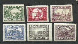 LETTLAND Latvia 1928 Michel 138 - 143 B * - Letonia