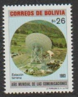 1982 Bolivia World Telecommunications Year MNH Scott 674 - Bolivia