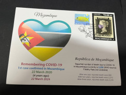 22-3-2024 (3 Y 44) COVID-19 4th Anniversary - Mozambique - 22 March 2024 (with Mozambique COVID-19 Stamp) - Disease
