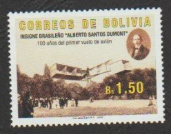 2006 Bolivia First Airplane Flight Of Alberto Santos Dumont MNH Scott 1275 - Bolivie
