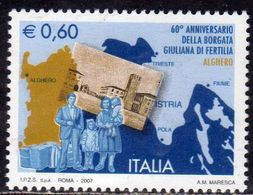 ITALIA REPUBBLICA ITALY REPUBLIC 2007 BORGATA GIULIANA DI FERTILIA DI ALGHERO € 0,60 MNH - 2001-10: Nieuw/plakker