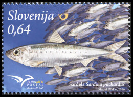 SLOVENIA - 2016 - STAMP MNH ** - Fish Of The Mediterranean - Slowenien