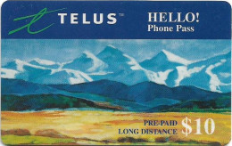 Canada - Telus - Mountains Painting, Magnetic Remote Mem. 10$, 04.1997, Mint - Canada