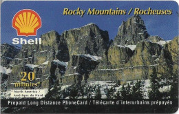 Canada - CTN - Rocky Mountains, Shell, Exp.31.12.1998, Remote Mem. 20Min, 4.000ex, Mint - Canada
