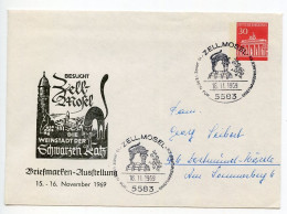 Germany, West 1969 30pf. Brandenburg Gate Postal Envelope; Zell, Mosel Philatelic Exhibition Commemorate Postmark - Briefomslagen - Gebruikt