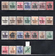 Belgique Occupation Allemande 1914/1916  25 Timbres Différents  1,50 €    (cote 19,70 €) - OC1/25 Generalgouvernement 