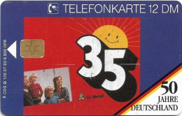 Germany - 50 Jahre Deutschland - 35-Stunden-Woche 1 - O 0106 - 07.1993, 12DM, 6.800ex, Used - O-Series: Kundenserie Vom Sammlerservice Ausgeschlossen