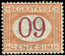 Segnatasse Cent. 60 Cifre Capovolte - Francobollo Naturale Con Valore Facciale Centesimi 09 - Nuovi