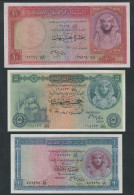 Egypt 1960 National Bank Banknote Set 10 5&1 Pound Refay Pick 30-31-32 D UNC& AU RARE POUNDS SET - Egypte