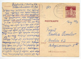 Germany, Berlin 1967 8pf. Castle, Kaub On The Rhine Postal Card; Slogan Cancel - Postkaarten - Gebruikt