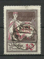 LETTLAND Latvia 1919 Michel 32 Striped Paper Leepaja Liepaja Nice Cancel - Letonia