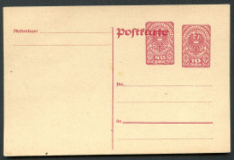 PRIVATER WERTZUDRUCK Postkarte PZP 207 Postfrisch Feinst 1919 - Cartes Postales