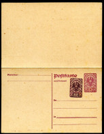 PRIVATER WERTZUDRUCK Postkarte Mit Antwort PZP 212 Postfrisch Feinst 1919 - Postkarten