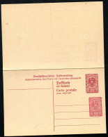 PRIVATER WERTZUDRUCK Postkarte Mit Antwort PZP 213 Postfrisch Feinst 1919 - Cartes Postales