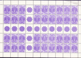 ISRAEL  IZRAEL - LIBRA MOSAIC - ZODIAC FULL SHEETS - TETE-BECHE - **MNH - 1961 - Astrologie