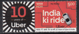 My Stamp 2023, Uber India, Mobility Transport Ride, Technology Auto Travel App, Car, Automobile, Map, - Ungebraucht