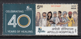 My Stamp Apollo Hospitals, Health, Medicine, Nurse, Stethoscope, Costume, India MNH 2023 - Ungebraucht