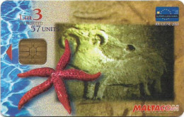 Malta - Maltacom - Starfish, 08.2001, 57Units, 10.000ex, Used - Malta