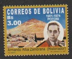 2002 Bolivia Historian Armando Alba & Cerro Rico De Potosi MNH Scott 1194 - Bolivie