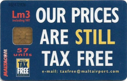 Malta - Maltacom - Malta Tax Free, Our Prices Are Still…, 07.2001, 57Units, 20.000ex, Used - Malte