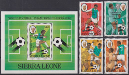 F-EX47563 SIERRA LEONE MNH 1982 CHAMPIONSHIP SOCCER FOOTBALL. - 1982 – Spain