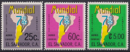 F-EX47680 EL SALVADOR MNH 1978 SOCCER FOOTBALL WORLD CUP ARGENTINA MAP. - 1978 – Argentina