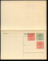 PRIVATER WERTZUDRUCK Postkarte Mit Antwort PZP 248 Postfrisch Feinst 1922 - Cartes Postales