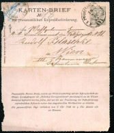 Rohrpost-Kartenbrief RK1 Wien 1889 Kat.40,00€ - Postbladen