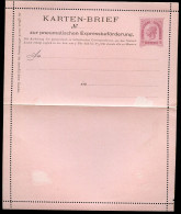 Rohrpost-Kartenbrief RK5II Postfrisch Feinst 1893 Kat.17,00€ - Carte-Lettere