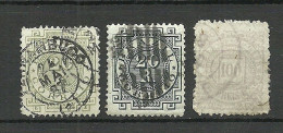 BRAZIL Brazilia O 1884/1885 Michel 59 - 61 O - Gebruikt