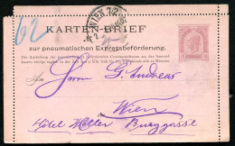 Rohrpost-Kartenbrief RK7 Wien Feinst 1900 Kat.20,00€ - Postbladen