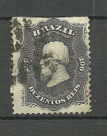 BRAZIL Brazilia O 1866 Michel 28 O NB! Upper Margin Is Imperforated - Used Stamps