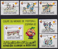 F-EX46794 MAURITANIE MNH 1982 SPAIN CUP SOCCER FOOTBALL SET.   - 1982 – Spain