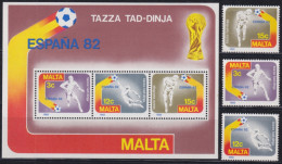 F-EX47584 MALTA MNH 1982 SPAIN SOCCER FOOTBALL WORLD CHAMPIONSHIP. - 1982 – Espagne