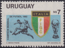 F-EX47558 URUGUAY MNH 1983 ITALY WORLD CHAMPIONSHIP CUP SOCCER FOOTBALL.    - 1982 – Spain